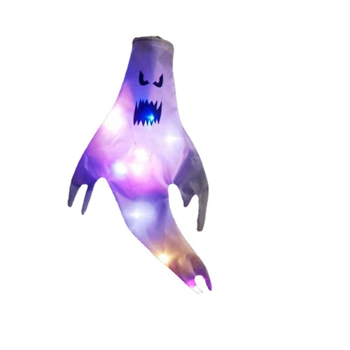 Halloween decoration hairdryer ghost Ghost Festival LED light-up ghost pendant party ghost face venue layout props