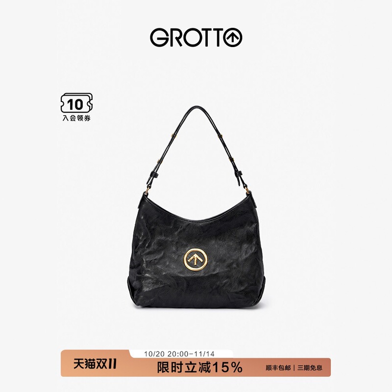 Gle Blackstone Hobo Bag Vegetable-Tanned Sheepskin Underarm Shoulder Crossbody Tote Bag Commuter Women's Bag
