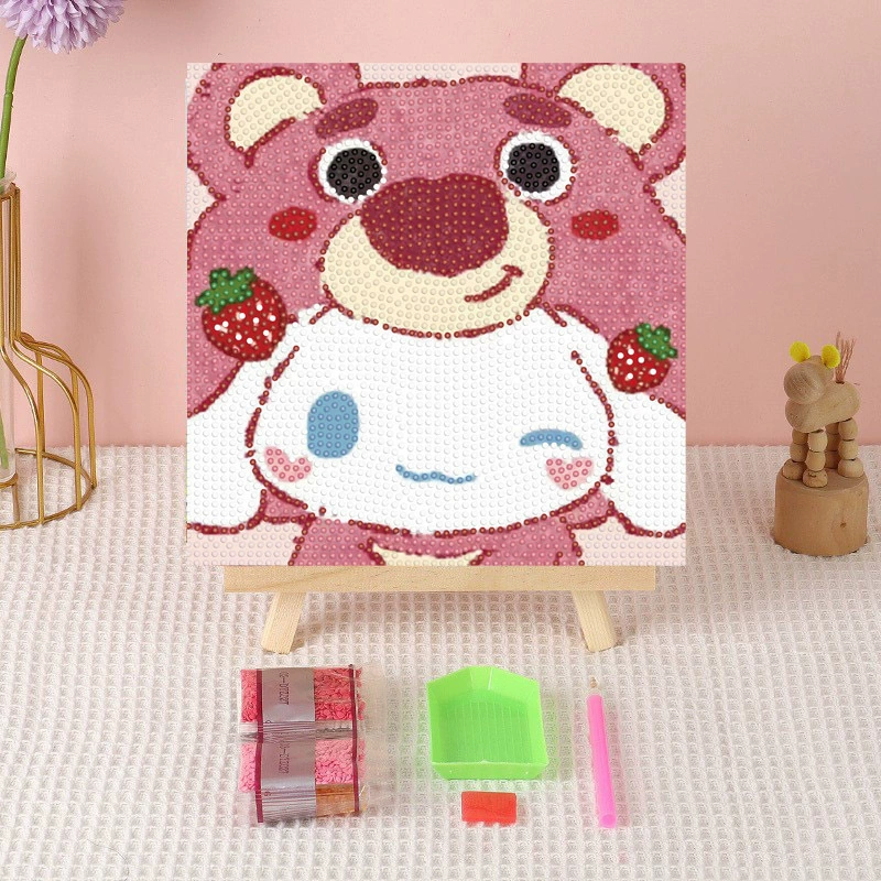 Алмазная вышивка (canvas) Genshin Impact DIY, 20×20 / 30×30, деревянная внутренняя рама и набор инструментов