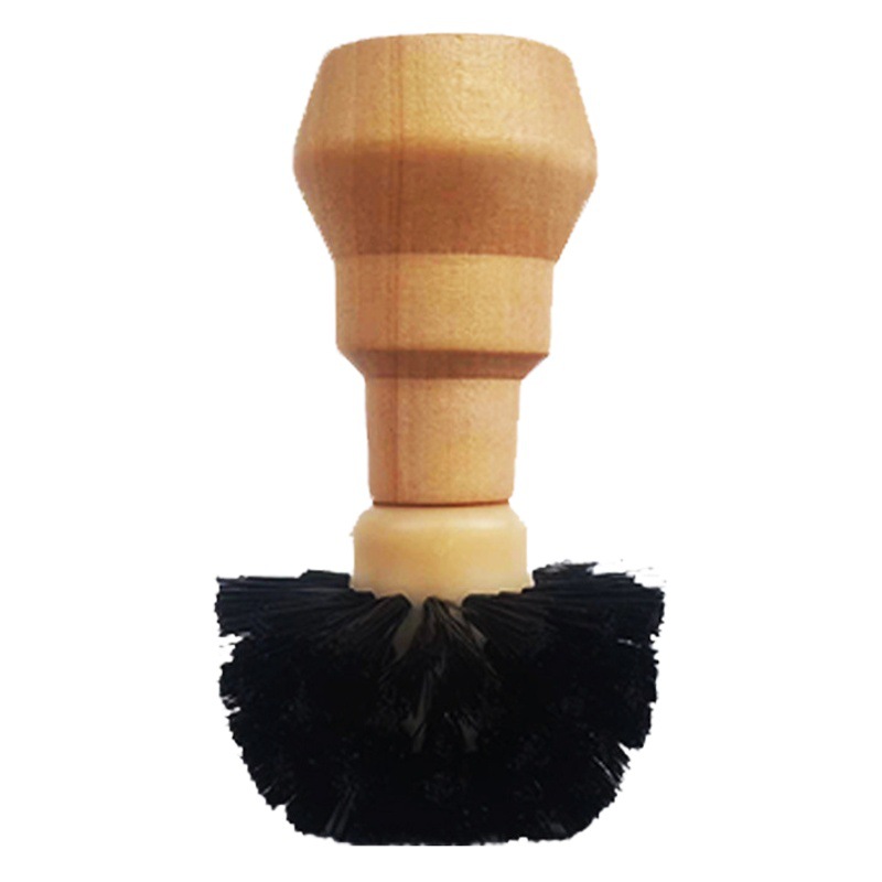 Nueva máquina de café en polvo tazón cepillo de limpieza mango de madera maciza cepillo de limpieza de café en polvo tazón cepillo máquina de café cepillo de limpieza