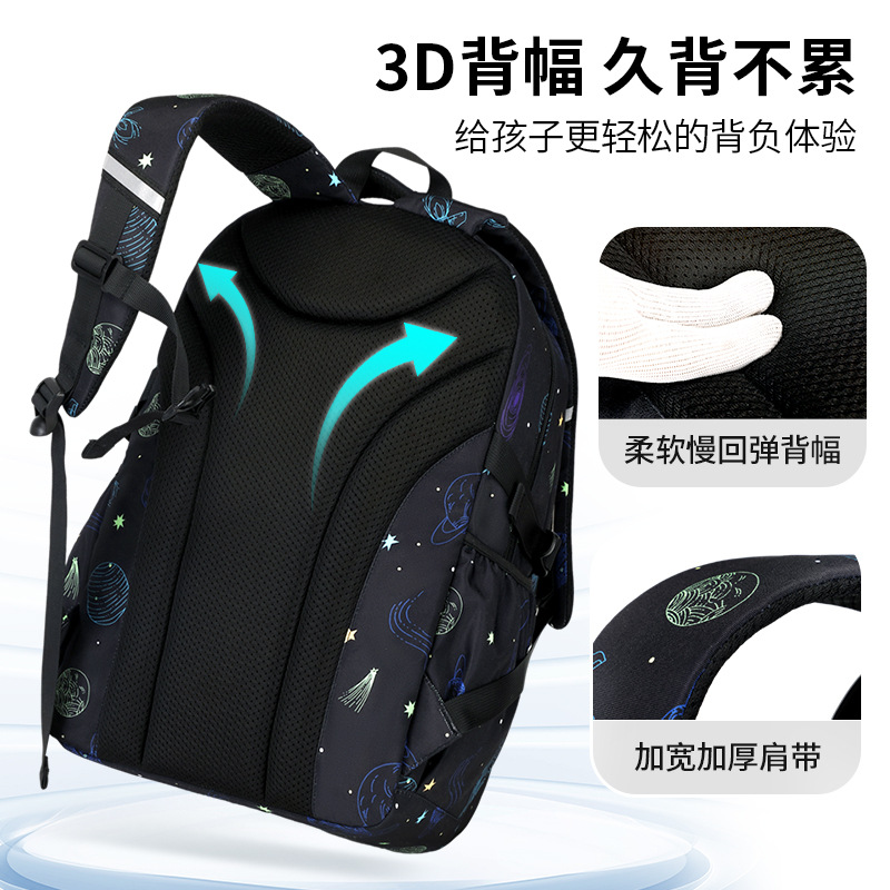 Mochila informal estilo cielo estrellado para estudiantes de primaria, estilo 2025, mochila ligera de tela Oxford para niños de 3.º a 6.º grado y estudiantes de secundaria