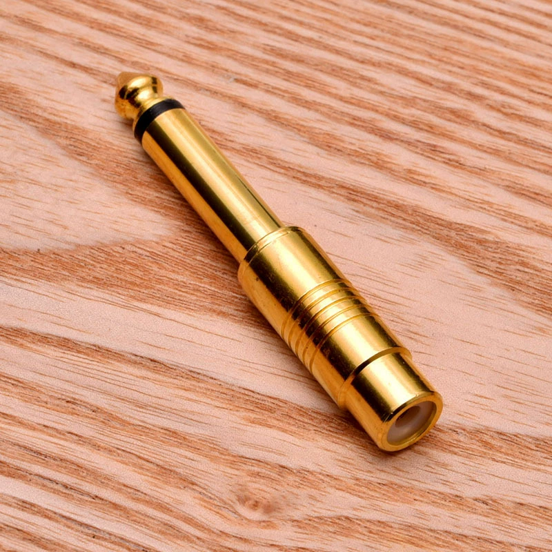 6.5mm к лотосной вилке материнская к RCA материнская аудиоинтерфейс преобразует вилку позолоченный моно большой второй сердечник