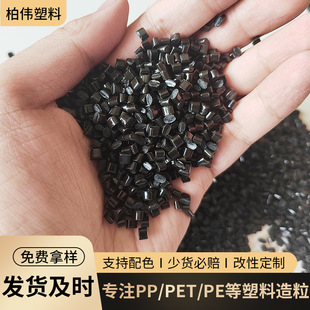 Supply Black pet Recycled Particles Modified pet Plastic Particles pet Particles Wholesale