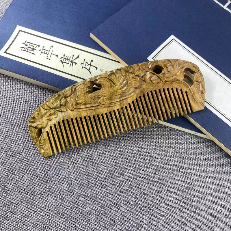 緑檀木櫛女彫刻櫛女専用長髪で彼女の櫛木櫛檀香木を送って個人を清潔にする|undefined