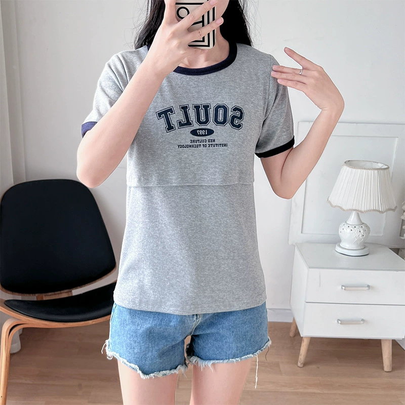 Летняя новая футболка для беременных, тонкая и высокая эластичная одежда для беременных