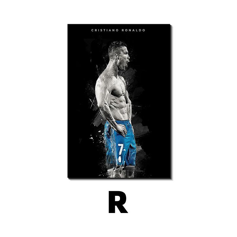 Estrella del fútbol Messi Decoración Pintura Carteles Copa del Mundo Deportistas Sala de estar Dormitorio Paredes Pintura en lienzo Jet