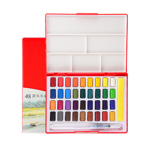 German Faber-Castell watercolor pigment solid boxed 48-color art raw pearlescent painting pigment hand-painted pigment set
