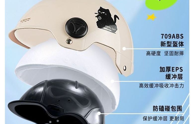 Dual-vision new helmet for electric scooters, adult half helmet for electric vehicles and motorcycles, national standard 3C certified safety helmet, summer sun protection