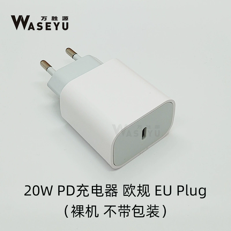 Зарядное устройство PD USB‑C мощностью 20W (WASEYU P12), евро/американская вилка, опциональные кабели PD 1–2 м или двойной-C