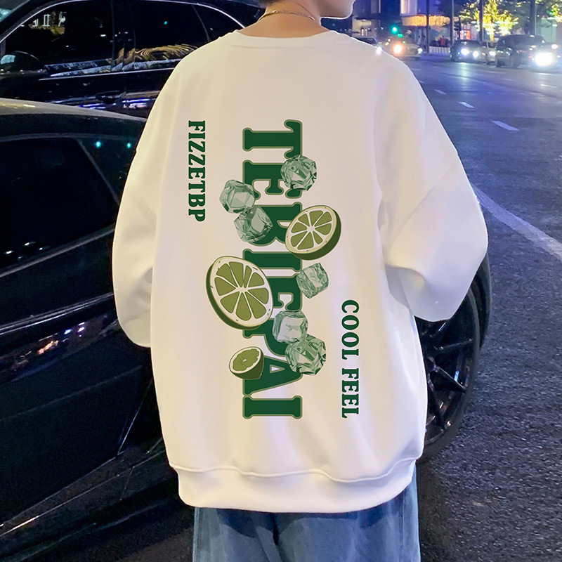 Hong Kong Style Round Neck Pullover Men's Sweatshirt Spring and Autumn Ins Base Shirt Long Sleeve Loose Top Jacket European and American Style Hong Kong Style Round Neck Pullover Men's Sweatshirt Spring and Autumn Ins Base Shirt Long Sleeve Loose Top Jacket European and American Style