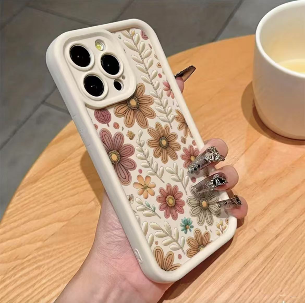 Pantalla completa flores y plantas Aplicación transfronteriza iPhone 15promax funda para teléfono móvil Apple 15/14pro Japón y Corea del Sur 13/12/11
