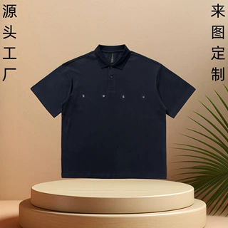 工厂定制休闲polo衫男  日潮cityboy简约阔版重磅休闲短袖男定做