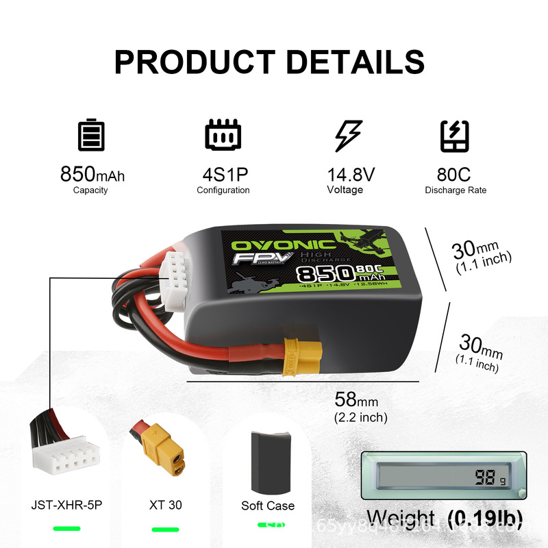Ovonic欧牌1300 2200mAh 100C  6S 22.2V 穿越机FPV无人机电池|undefined