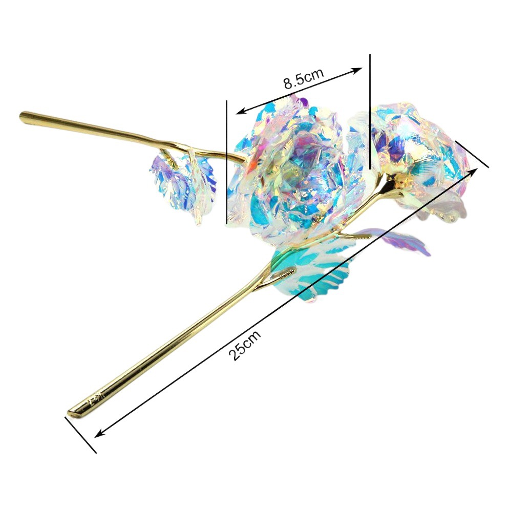 Colorido lámina de oro rosa caja de regalo flor artificial Día DE LA Madre 520 Navidad Día de San Valentín actividad Regalo de Cumpleaños