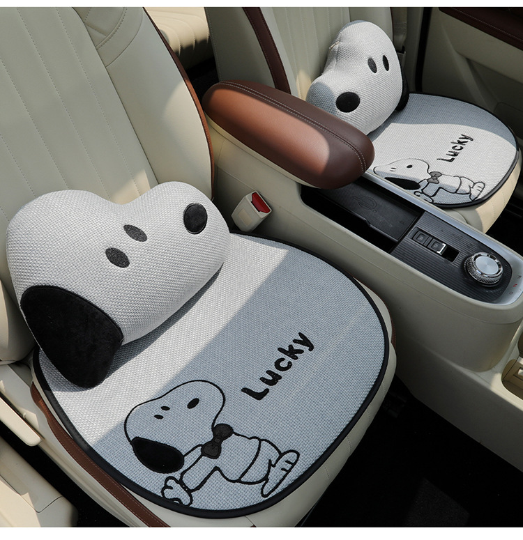 Car seat cushion for all seasons, cute cartoon internet-famous seat cover, simple internet-famous car seat cover, single piece