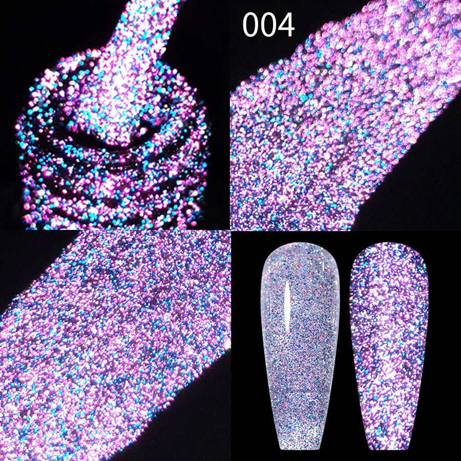 Gel UV con Brillo de Diamante Multicolor, Secado, Capa de sellado, Refuerzo para Salón de Uñas image 11
