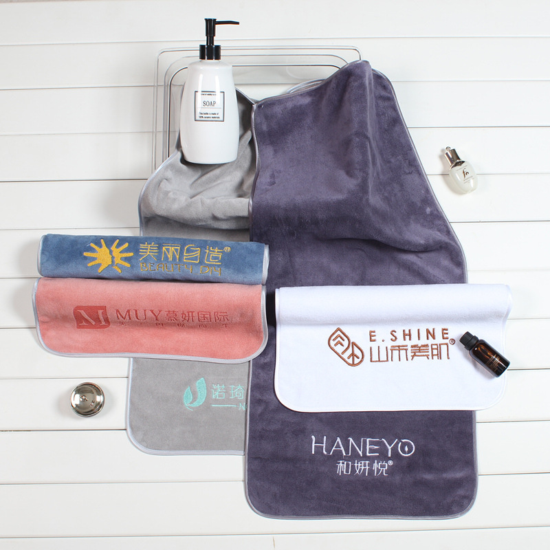 Beauty Salon Towel Soft Absorbent Hair-free Dry Hair Towel Skin Management Headwear Silk Satin Edge Wash Face Towel