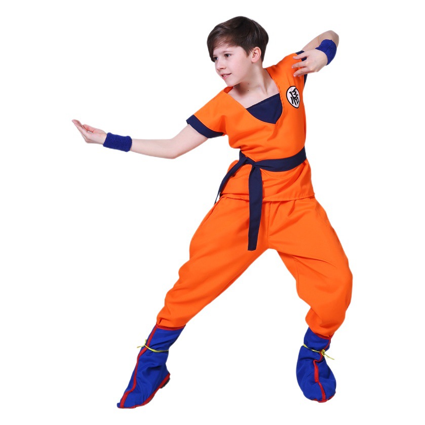 Disfraz de Goku de Halloween para niños, disfraz de la Escuela de Tortugas, cosplay de anime, disfraz para fiestas, fabricante original