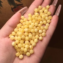 天然俄料蜜蜡精工老型散珠手串装饰手链佛珠配件满蜜可塘珠宝