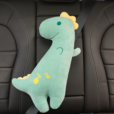 Seat belt shoulder pad – Fixer Children's Sleeping Car Safety - winnie-dinosaur-upgraded-large