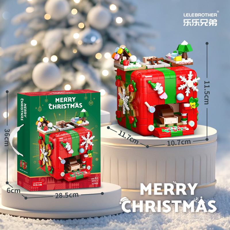 Institutional Gift Christmas Gift Building Blocks Children's Intelligence Assembled Toy Boy Small Particles Christmas Tree Model