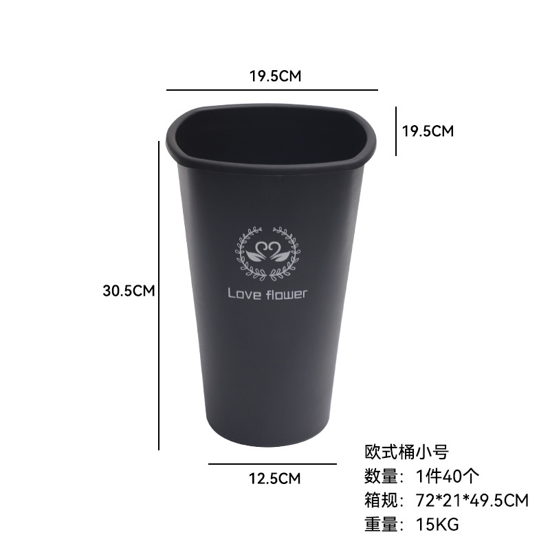 Flores de siete colores de cordier despierta flor barril de plástico casero estilo europeo vasos de flores grandes de agua profunda materiales florales