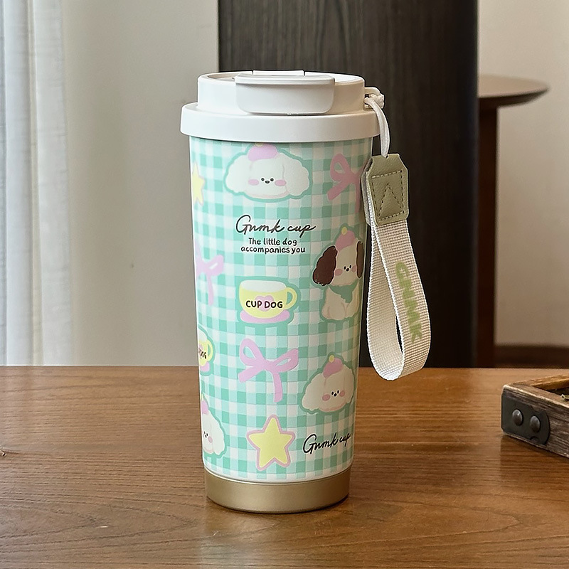 水杯女新款2025高颜值保温杯陶瓷内胆吸管杯子茶水分离保冷咖啡杯|undefined