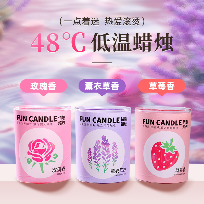 Candice para adultos artículos sexuales coqueteando velas de baja temperatura juguetes alternativos al por mayor reglas de caja: 100 pcs / caja