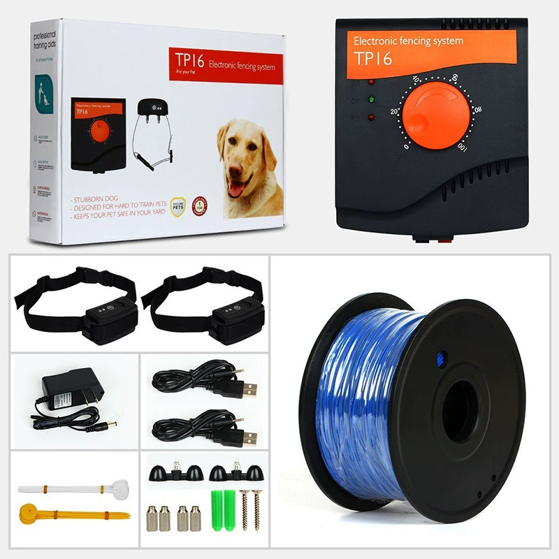 Amazon Pet беспроводной электронный забор два в одном водонепроницаемый лает домашнее животное электронный ошейник