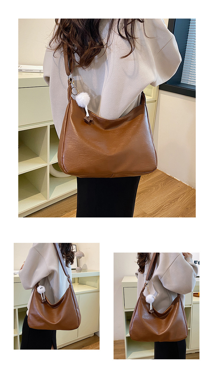 Simple and large-capacity bag for women, 2024 new style, fashionable and versatile casual single-shoulder bag, student commuting crossbody tote bag undefined