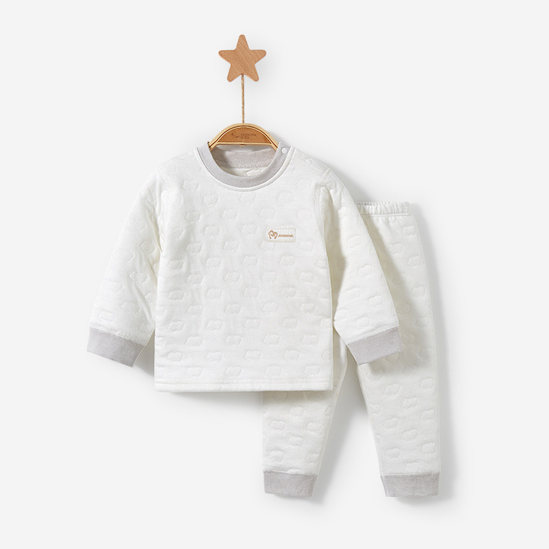 Ropa interior térmica para niños Otoño e Invierno niños y niñas ropa dividida bebé tocando fondo fino traje acolchado bebé otoño ropa pantalones largos