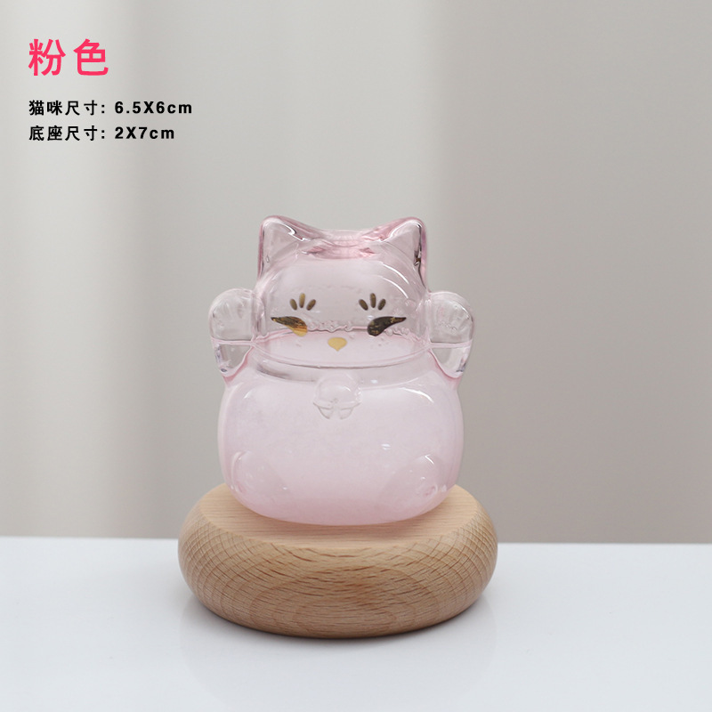 Botella de pronóstico del tiempo, botella de tormenta de gato de la suerte, botella de clima creativo, regalos de escritorio para el hogar de estilo moderno para hombres y mujeres