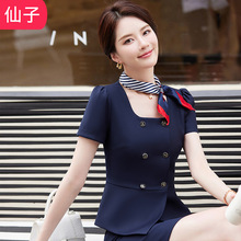������װ��ȹŮ�ļ��¿�U�����ɫְҵ��װ�Ƶ�ǰ̨�鱦�깤����