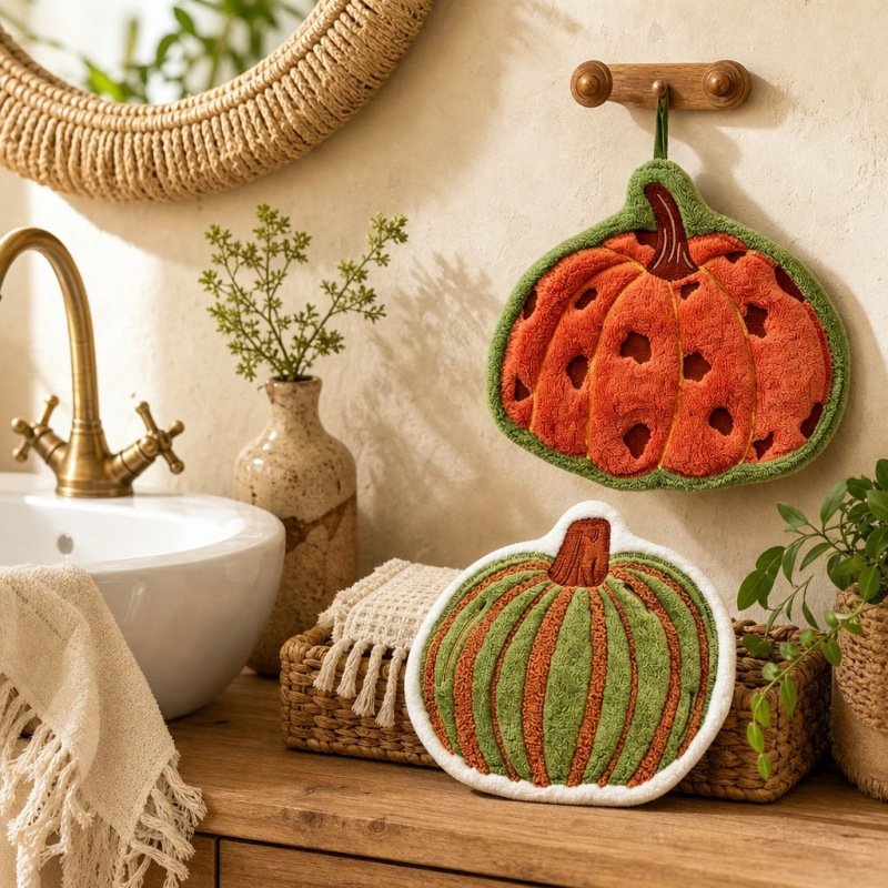 Cross-Border Pumpkin Hand Towel Coral Velvet Thickened Water-Absorbent Quick-Drying Hand Towel Halloween Children's Gift Towel Wholesale Cross-Border Pumpkin Hand Towel Coral Velvet Thickened Water-Absorbent Quick-Drying Hand Towel Halloween Children's Gift Towel Wholesale