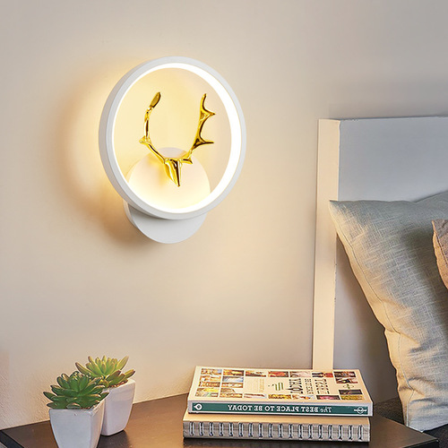 Wall lamp bedroom bedside wall lamp Nordic led living room modern minimalist background lamp creative corridor aisle lamp
