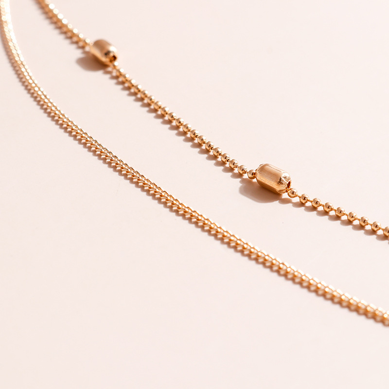 10g Weight Alloy Pendant Material Double Layer Necklaces Classification Alloy Chain Material 1 Piece Quantity Holiday, Daily Occasion Alloy Material Geometric, Cross Pattern Women's Gender Plating Design Basic, Modern Style, Classic Style Style Basic Modern Style Classic Style Geometric Cross Alloy Wholesale Double Layer Necklaces 9