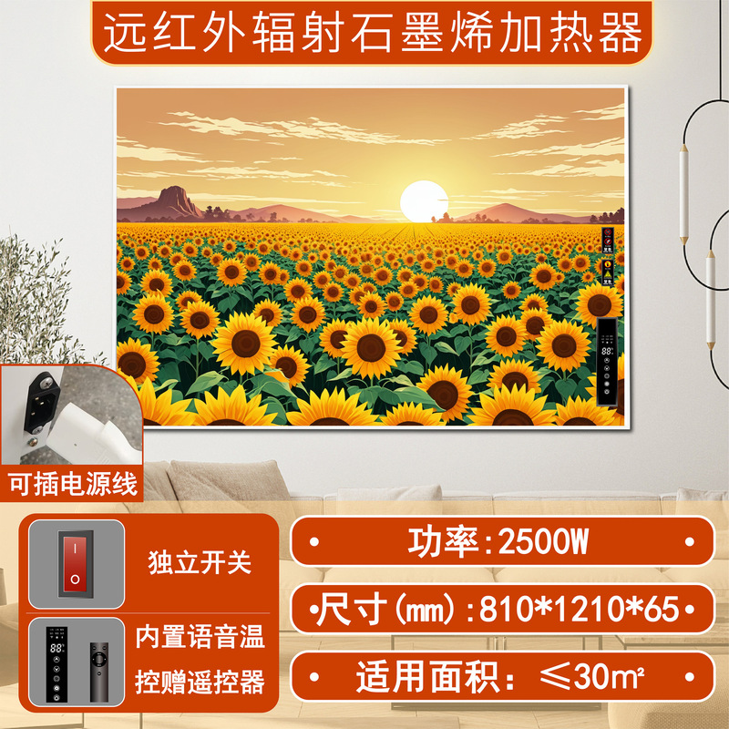 新款高温远红外石墨烯电暖画家用商用速热节能电暖器壁挂式暖气片|undefined