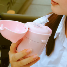 JIH3批发儿童保温杯200ml小水杯吸管迷你小容量学生宝宝便携背带