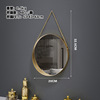 Nordic Iron Art Hexagon Hanging Wall Mirror Bathroom Bathroom Dormitory Mirror Mirror Hanging Wary Washing Table Wall -hung Makeup Mirror