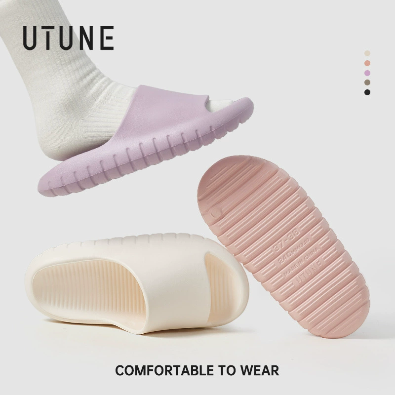 Отличные однотонные женские сандалии летом, мягкая подошва, как наступать на дерьмо, для домашнего использования в ванной комнате, бесшумный EVA.