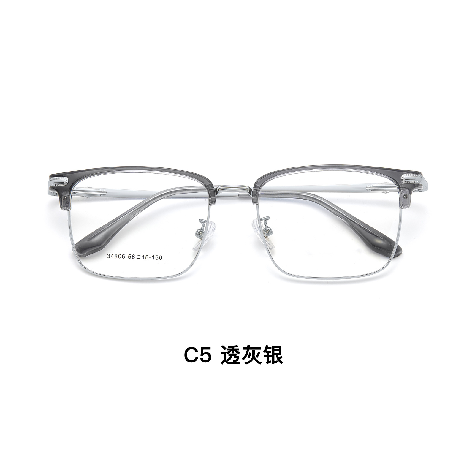 Gran cara ceja tendencia gafas talladas gafas marcos antideslizantes piernas Danyang marcos mayoristas con gafas de miopía