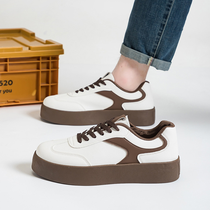 Zapatos de entrenamiento para hombres de primavera color combinado zapatos casuales nuevos zapatos individuales para hombres y mujeres zapatos de suela gruesa zapatos Gump zapatos para hombres F8871 image 5