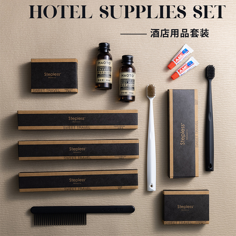 Disposable Toothbrush for Home Hospitality, Hotel-Specific Toiletries, Hotel Toothpaste Set, Travel Portable Soft Bristles