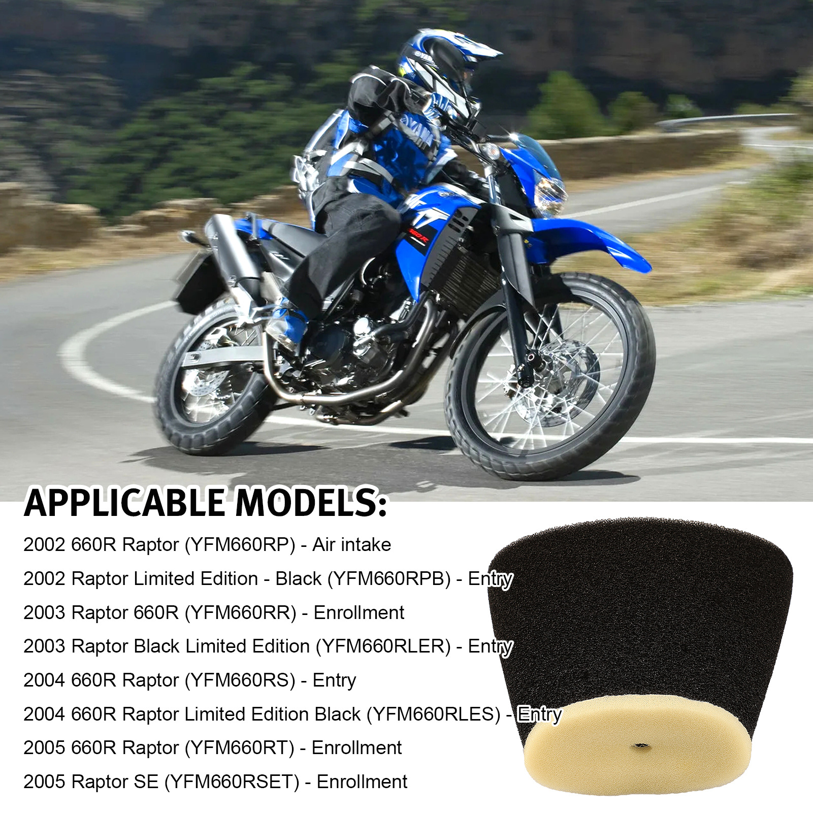 5Lp-14451-01-00 Air Filter for Yamaha Atv Raptor 660R