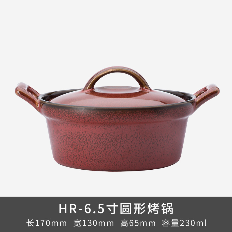 LZ Luxang cerámica horno de platos rojos coloridos horno de cubiertos de lujo ligero ensalada de frutas americana platos de platos para el hogar