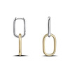 Brand design metal earrings, silver 925 sample, trend of season