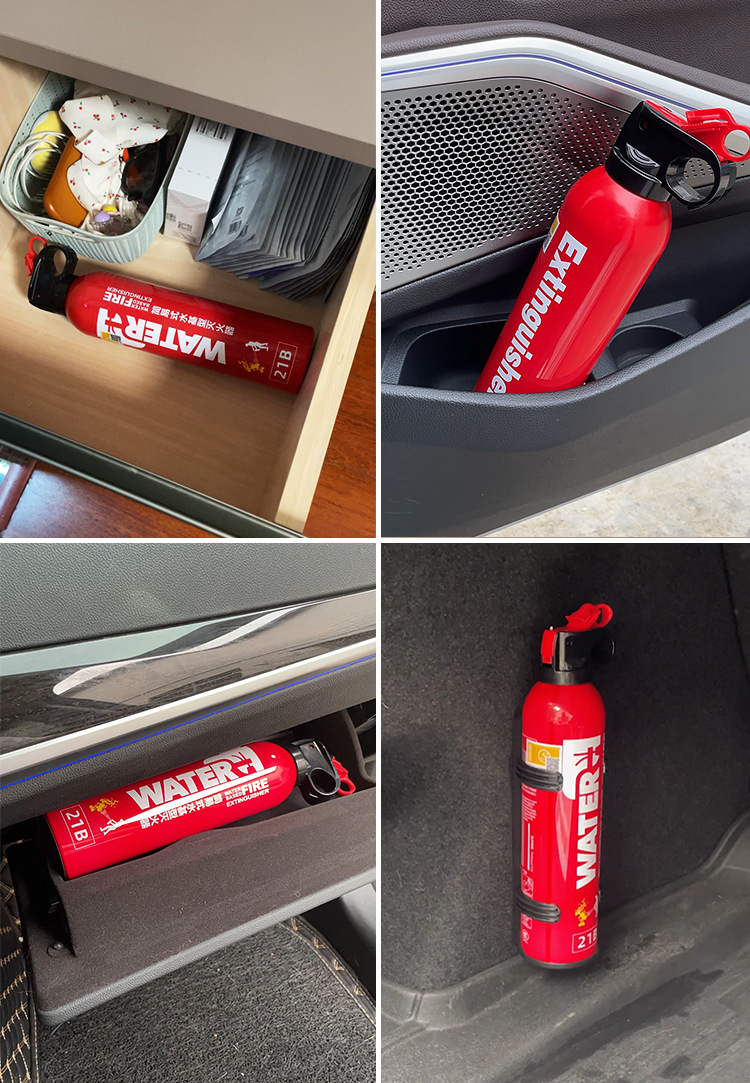 Anshun High-Efficiency Water-Based Car-Mounted Fire Extinguisher 21B620Ml for Home, Car, and Kitchen Fire Fighting Equipment 13B Car-Mounted