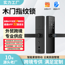 跨境智能电子门锁丨涂鸦TUYA/通通TTLOCK指纹密码锁公寓管理款