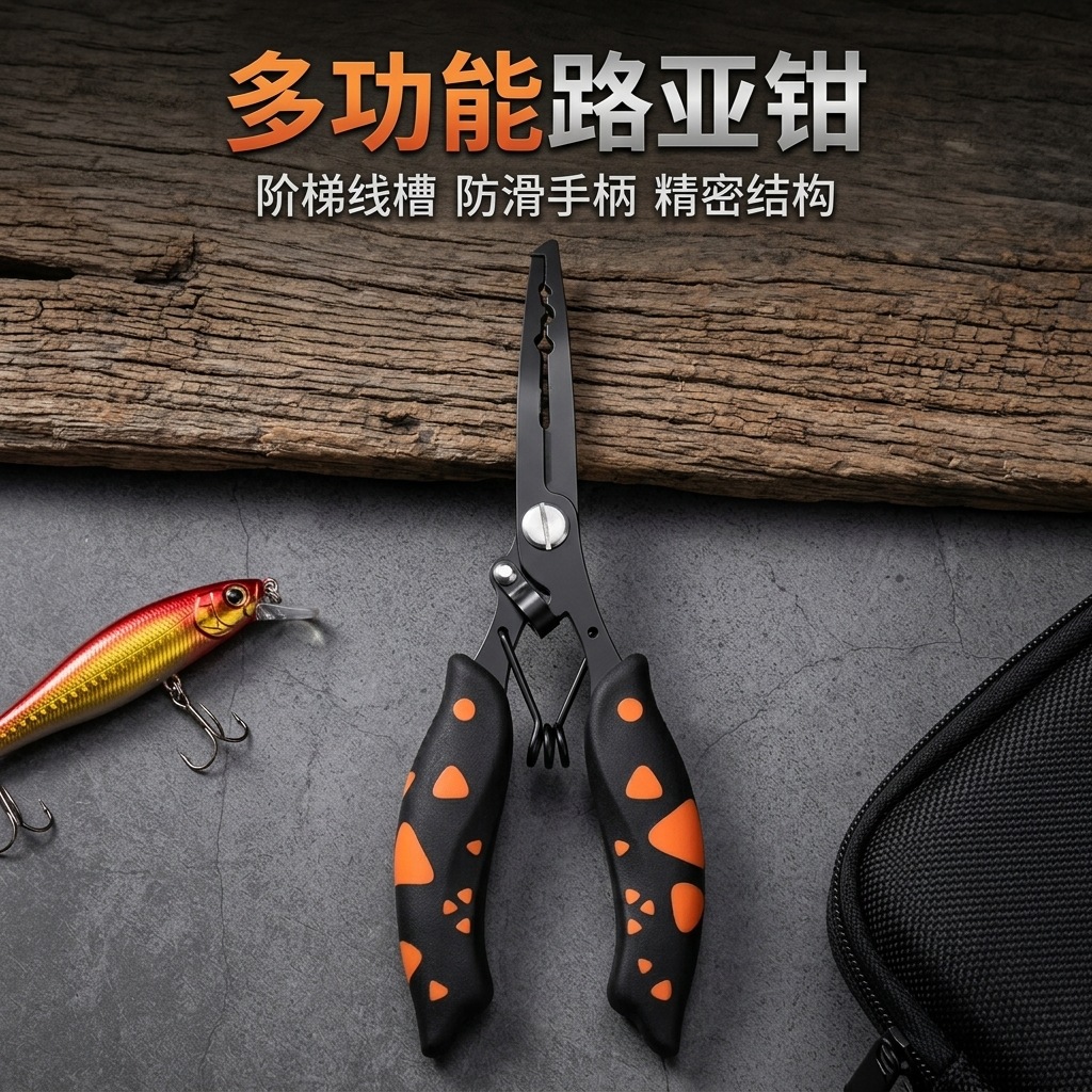 Lure Fishing Pliers, Multi-Functional Fishing Scissors, Stainless Steel Scissors for Cutting Pe Fishing Line, Opening Loops, Cutting Lead Wire, and Removing Hooks