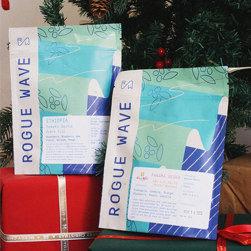 半磅PE单一材料三边封咖啡豆袋 防潮高阻隔自封拉链茶叶袋